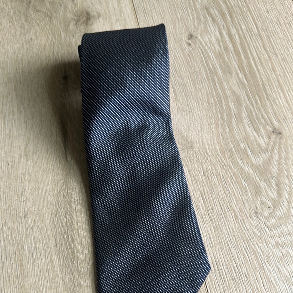 Perry Ellis Black Textured Silk Tie